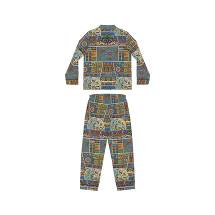 Chinois et Japonais by Auguste Racinet Women's Satin Pajamas (AOP)