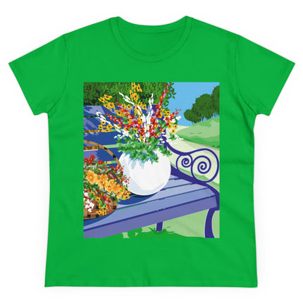 Blooming Harmony Women's Midweight Cotton Tee