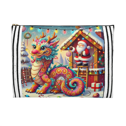 Playful Dragon's Christmas Accessory Pouch