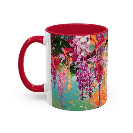 Golden Wisteria Elegance Colorful Mugs (11oz, 15oz)
