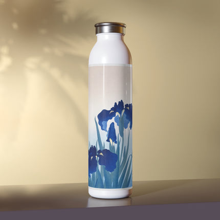Irises by Ohara Koson Slim Water Bottle