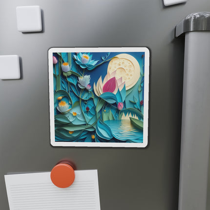 Ethereal Moonlit Lake Die-Cut Magnets (4 Sizes)