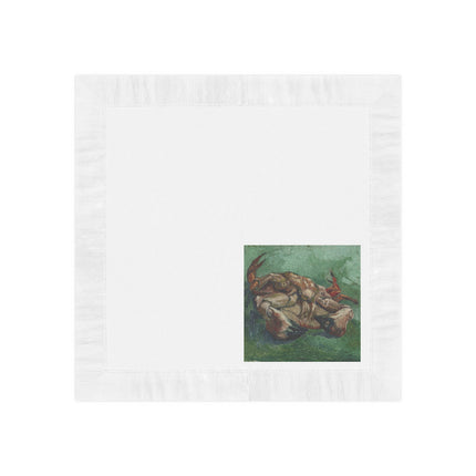 Crab on its Back by Vincent Van Gogh White Coined Napkins