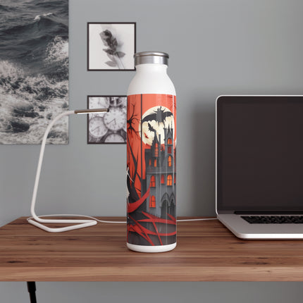 Halloween Night Scene Slim Water Bottle