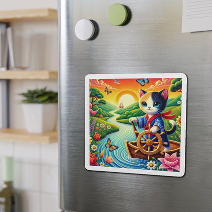 Sailor Kitten’s River Adventure Die-Cut Magnets (5 Sizes)