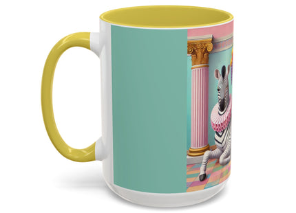 Still Life with Zebra, Fruit, and Pink Columns Colorful Mugs (11oz, 15oz)