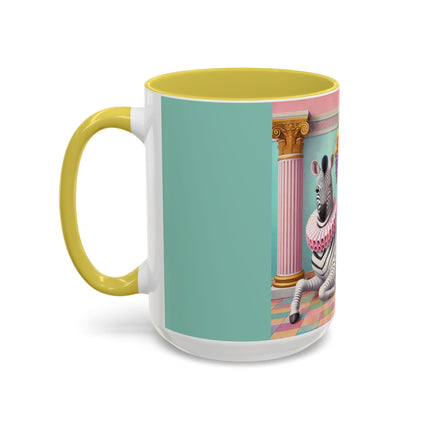 Still Life with Zebra, Fruit, and Pink Columns Colorful Mugs (11oz, 15oz)