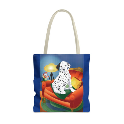 A Dalmatian's Cozy Corner Tote Bag (AOP)