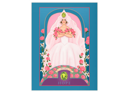 August & Peridot (from the Gem Series) by Sofia Chiostri Ceramic Tile
