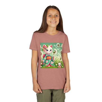 Geisha Kitten and the Dandelion Wish Youth Short Sleeve Tee