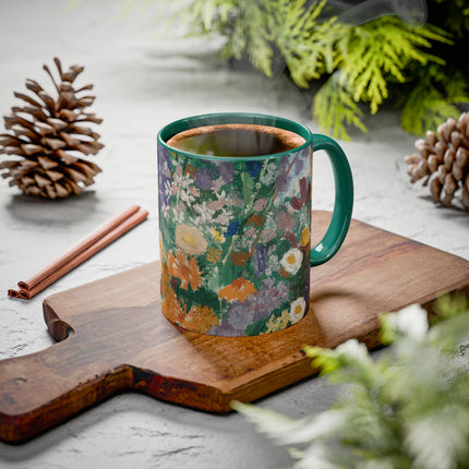 Flowers on the Mountain by August Babberger Colorful Mugs (11oz, 15oz)
