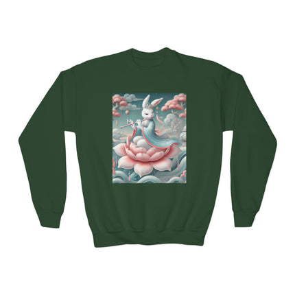 Lotus Garden Melody Youth Crewneck Sweatshirt – Serenity, Harmony & Dreamlike Beauty