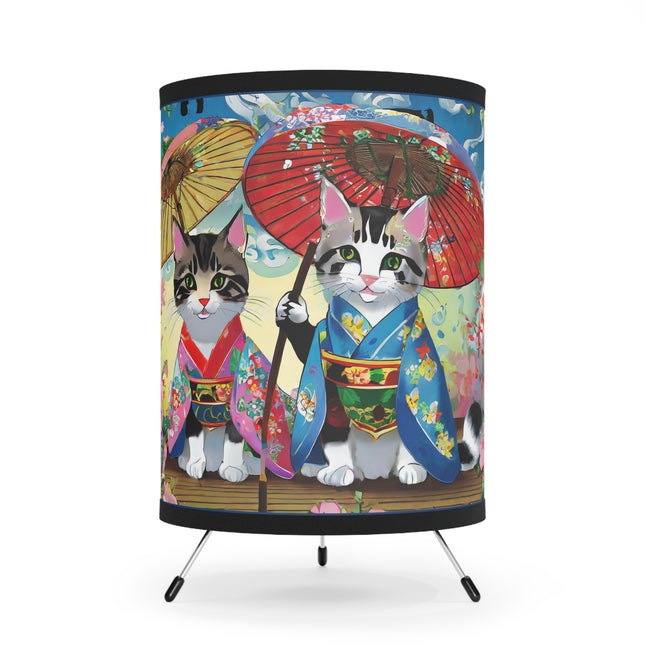 Kimono Kitties Tripod Lamp