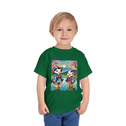 Rainy Day Ducks Toddler Short Sleeve Tee