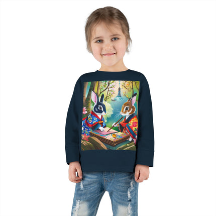 Fairy Animals Writing Wishes Toddler Long Sleeve Tee