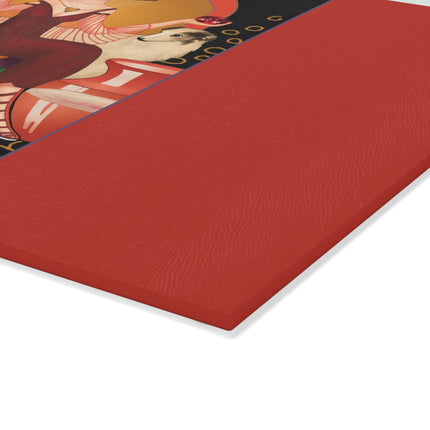 January & Garnet Zodiac Glass Cutting Board