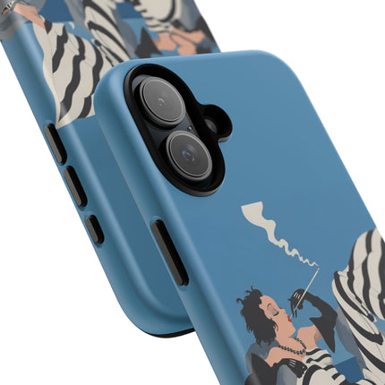 Art Deco Smoker Phone Case – Glamorous Lounging & Timeless Allure