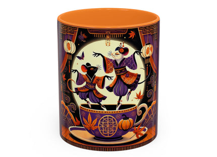 Theatrical Halloween Mice on Teacup Colorful Mugs (11oz, 15oz)