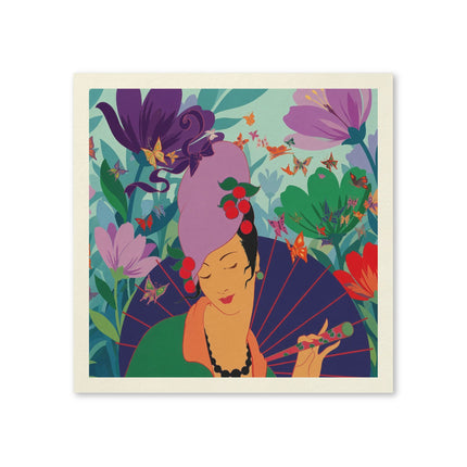 🦋🌺 The Lady Of The Butterfly Garden Napkins – Art Deco Floral Fantasy