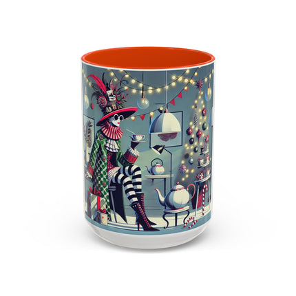 Whimsical Christmas Tea Party Colorful Mugs (11oz, 15oz)
