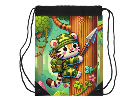 Stealthy Stripes Drawstring Bag