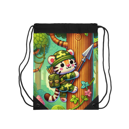 Stealthy Stripes Drawstring Bag
