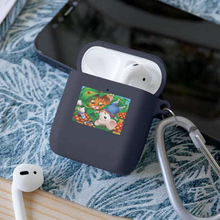 Curious Tabby & Merry Mice – Woodland Adventure AirPods Case