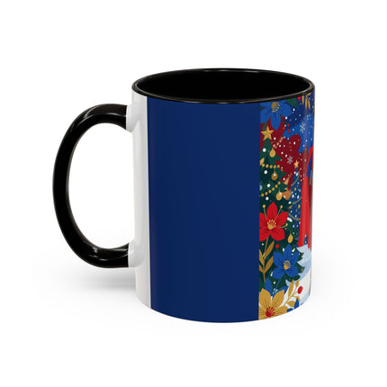 🎭❄️ The Christmas Masquerade Lady Colorful Mug – Art Deco Holiday Fantasy