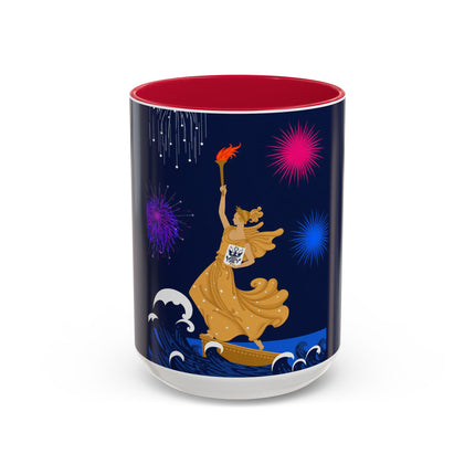 Liberty's Triumph Colorful Mugs – Art Deco Glory & Triumphant Spirit
