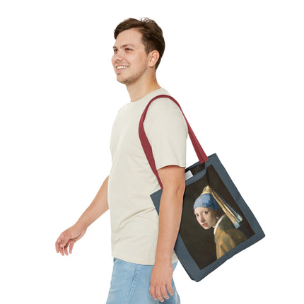 Girl with a Pearl Earring by Johannes Vermeer Tote Bag (AOP)