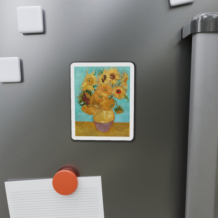 Vase with Twelve Sunflowers by Vincent Van Gogh Die-Cut Magnets (5 Sizes)