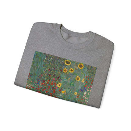 Farm Garden with Sunflowers by Gustav Klimt Heavy Blend™ Crewneck Sweatshirt