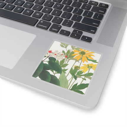 Clerodendrum & Rudbeckia Flower by Tanigami Kônan Kiss-Cut Stickers (4 Sizes)