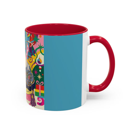 🎀✨ The Christmas Court Of Joy Colorful Mug – Art Deco Holiday Fantasy
