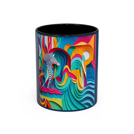 Surfing Zebra Colorful Mugs (11oz, 15oz)