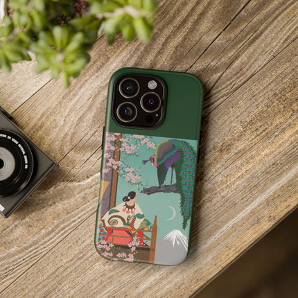 Peacock Garden Phone Case – Japanese Elegance & Timeless Beauty