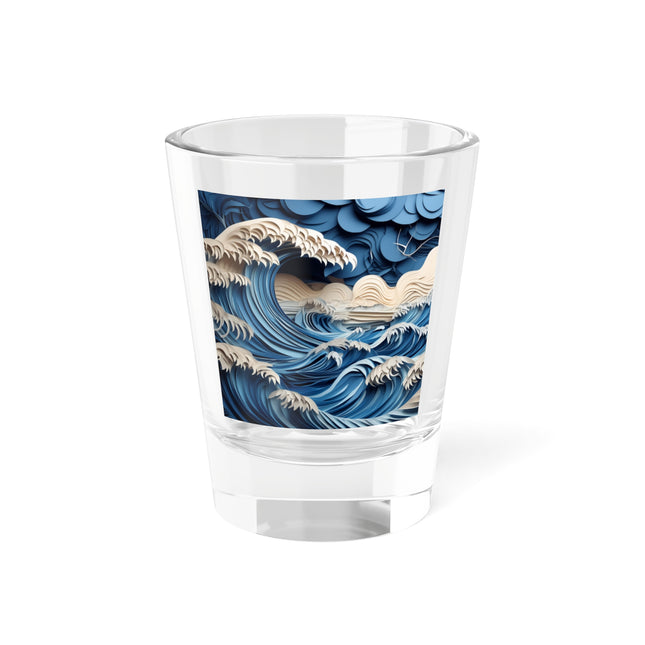 Dramatic Ocean with Crashing Waves Shot Glass, 1.5oz