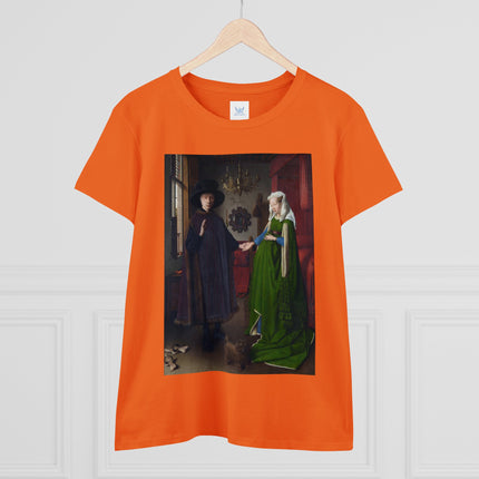 Arnolfini Portrait by Jan Van Eyck Women's Midweight Cotton Tee