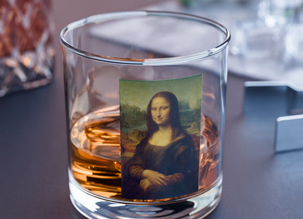 Mona Lisa by Leonardo da Vinci Rocks Glass, 10oz