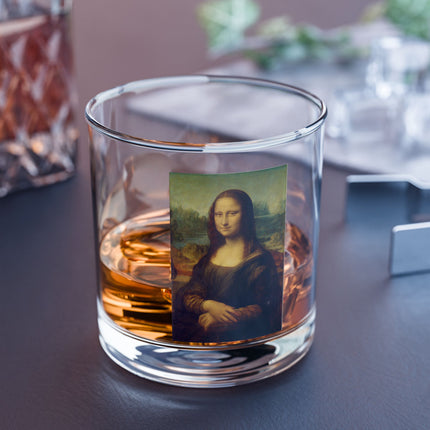 Mona Lisa by Leonardo da Vinci Rocks Glass, 10oz
