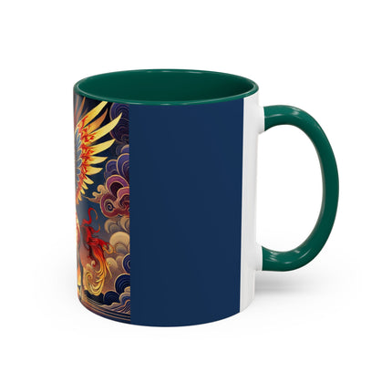 Flame-Winged Horse at Sunset Colorful Mugs (11oz, 15oz)