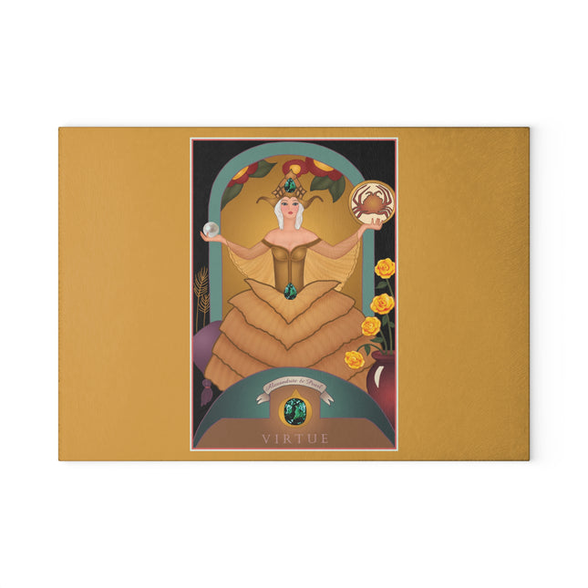 June & Pearl, Alexandrite Zodiac Glass Cutting Board