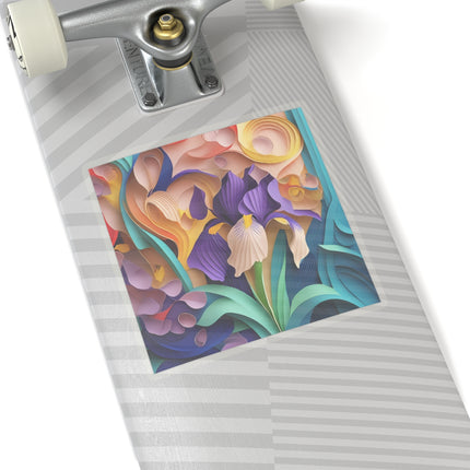 The Elegant Iris Flower Kiss-Cut Stickers (4 Sizes)