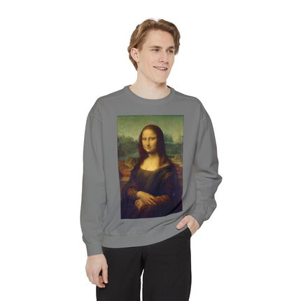 Mona Lisa by Leonardo da Vinci Unisex Garment-Dyed Sweatshirt