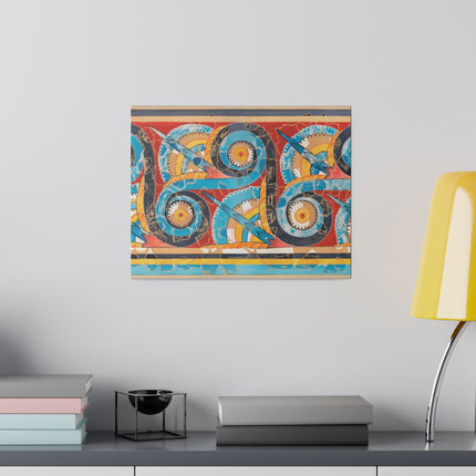 S-Spiral Frieze – Classical Greek Wall Motif on Canvas