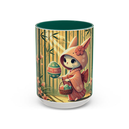 Geisha Kitten’s Easter Stroll Colorful Mugs (11oz, 15oz)