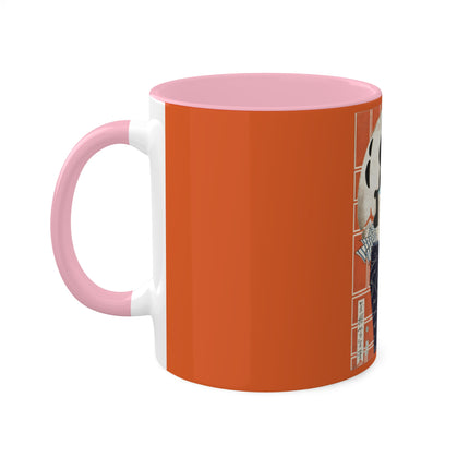 The Actor Bandō Hikosaburō V and the Mo troupe by Tsukioka Yoshitoshi Colorful Mugs, 11oz