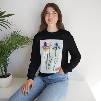 Blue Iris by Anselmus Boëtius de Boodt Heavy Blend™ Crewneck Sweatshirt