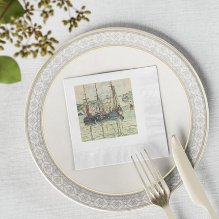 Le Trieux Paul Signac White Coined Napkins