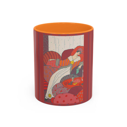 Les Coussins by Georges Lepape Colorful Mugs (11oz, 15oz)
